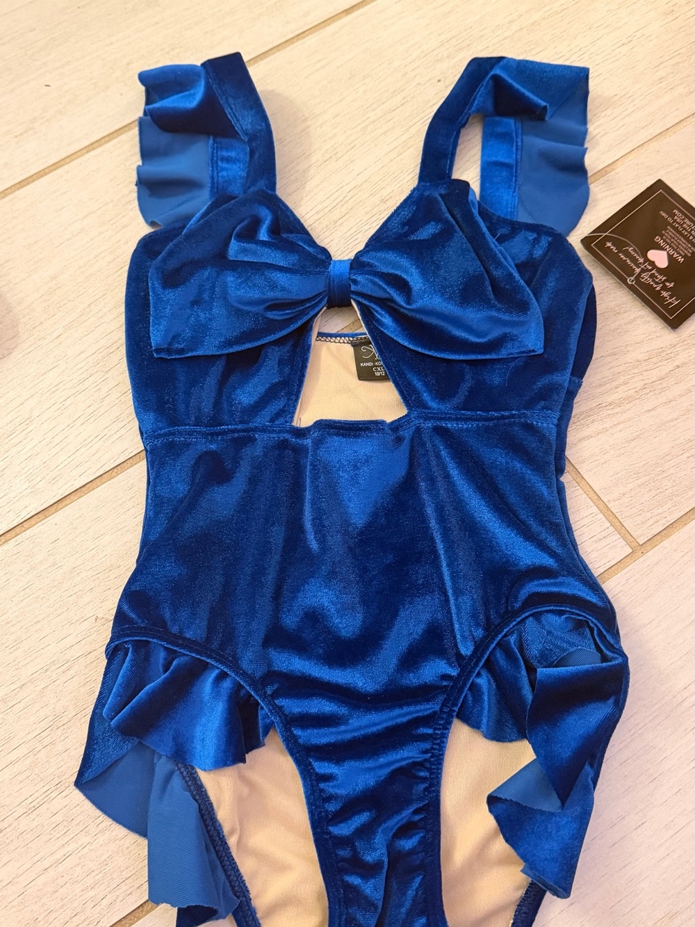 Kandi Kouture Blue Velvet Leotard